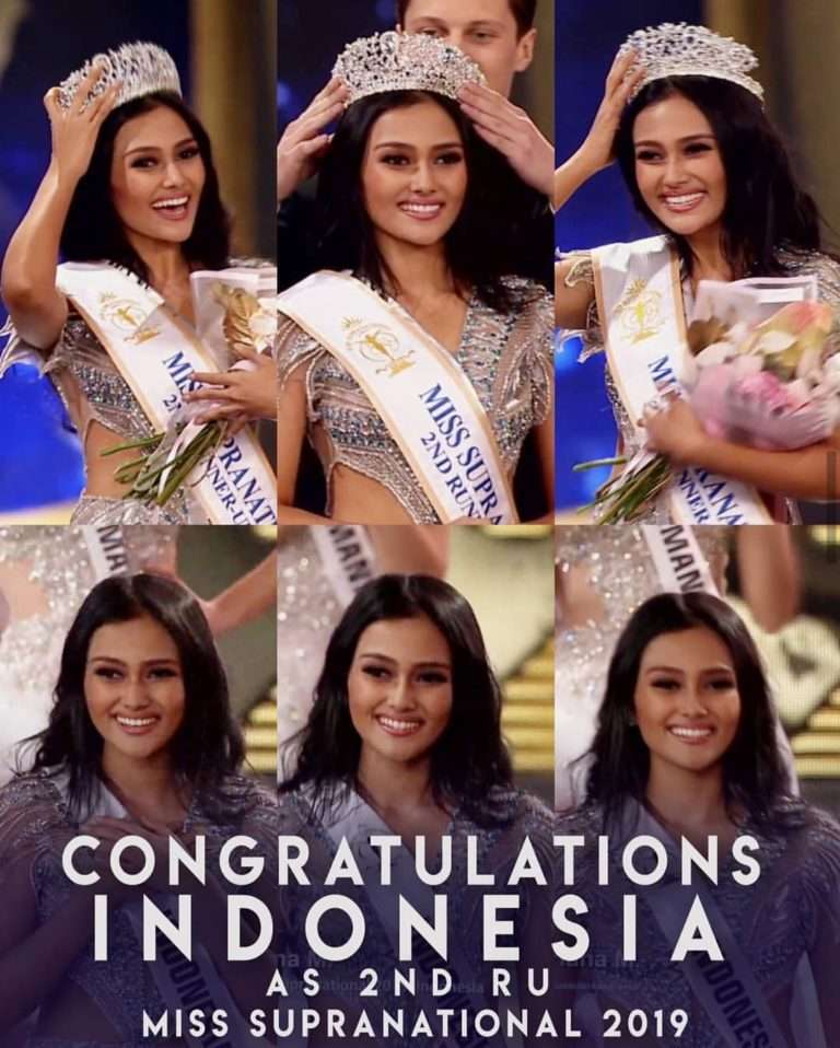 Jesica Fitriana Martasari Juara Ketiga Miss Supranational 2019