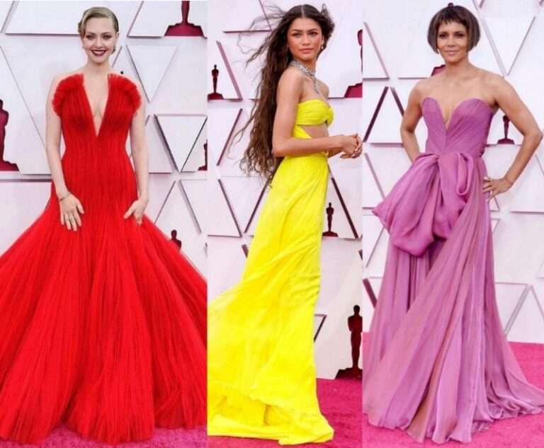 Warna Merah Mendominsi Top 10 Best Evening Gown Red Carpet Oscar 2021