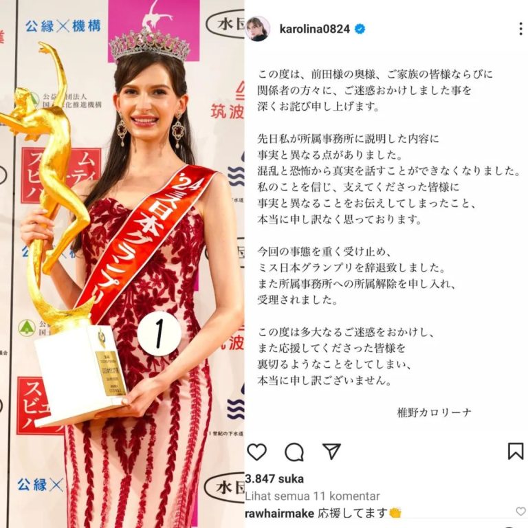 Kena Skandal Pelakor, Wanita Ukraina Pemenang Miss Japan 2024 Mundur Dari Jabatannya